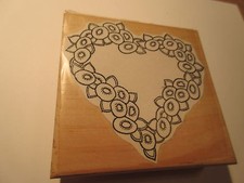 Printworks "Heart of Flowers" Mounted Rubber Stamp Love, Valentine's Day, Wreath