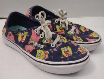 Vans x Spongebob Squarepants ComfyCush Navy Canvas Low Top Sneaker Sz 6.5
