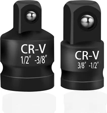 Giantree 2 Pcs Impact Socket Reducer and Adapter Set, 1/2"To 3/8" & 3/8"To 1/2"