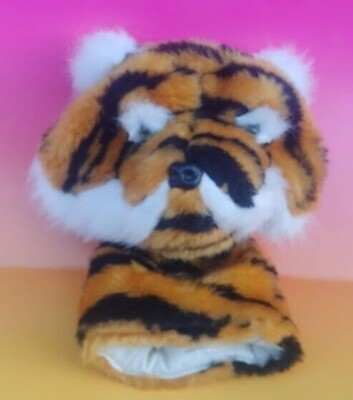 NOMAD TIGER CAT Animal VINTAGE RARE Stuffed Cute Plush Golf Club Head Cover Rare