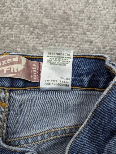 Vintage Levi 550 Kids Denim Jeans 12 Regular 100% Cotton Destroyed Work Holes - Picture 10 of 11