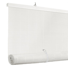 WINDOW BLINDS Indoor/Outdoor Cordless Vinyl Roll-Up Multiple Colors Sizes
