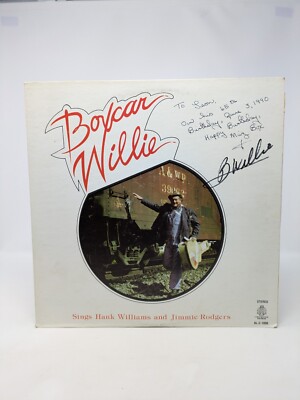 BOXCAR WILLIE - SINGS HANK WILLIAMS & JIMMIE RODGERS VINYL LP RECORD 
