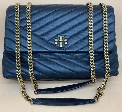 Tory Burch Kira Chevron Convertible Fashion Quilted Leather Shoulder Bag Purse