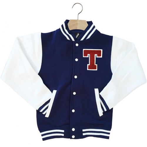 CHAQUETA DE BÉISBOL VARSITY UNISEX PERSONALIZADA CON GENUINA LETRA UNIVERSITARIA DE EE. UU. T - Imagen 2 de 2