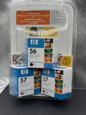 HP Combo Value Pack 56 Black 57 Tri-Color Ink Cartridges New Sealed