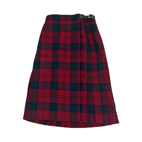 James Pringle Weavers of Turpinness Pure New Wool Tartan Kilt Size 12 Red