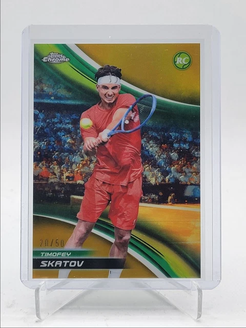 Timofey Skatov 2025 Topps Chrome Rookie Tennis Gold Refractor RC /50 Q3967