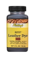 Fiebing's Leather Dye 4 FLOZ Russet Alcohol Based Dye for Leather Projects