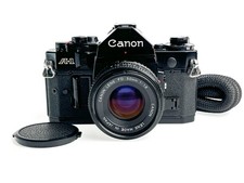 Canon A-1 Film Camera 35mm SLR + FD 50mm f/1.8 Prime Lens + Excellent + Serviced