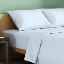 TEXAS LINEN CO. 100 Organic Cotton Sheets Twin XL 3 PC Percale Weave Soft Cooli