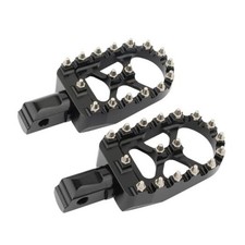 Wide Foot Pegs MX Mini Floorboards Footrest for Harley Rear Peg, Silver Black