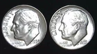 1954  1955-P  10C Roosevelt Dime (2  Coins) BU 90% Silver 26ctt0111-3