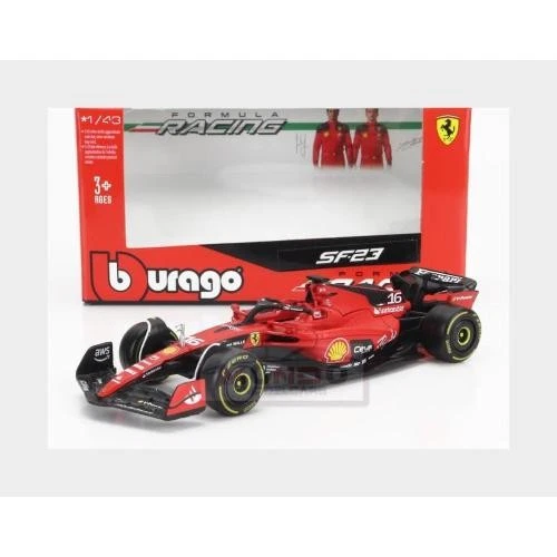 1:43 BURAGO Ferrari F1 Sf-23 #16 Season 2023 Charles Leclerc Red Black BU36836LE - Immagine 2 di 2