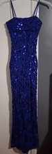 royal blue prom dress size small excellent condition