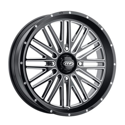 ITP Momentum Wheel - Black/Machined - 22 x 6.5 - 4/137 - 4+2.5 (+10mm) 22MT118BX
