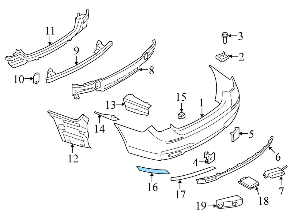 BMW ALPINA B7L XDRIVE 2011-2015 - Reflector de parachoques trasero derecho 7182192 Foto 3 de 4