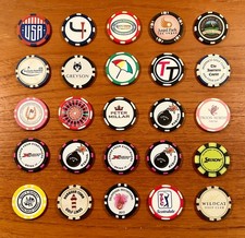 Lot of 25 Poker Chip (Callaway, Short Par 4, Golf Clubs) Logo Golf Ball Markers