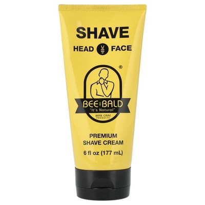 Shave Head & Face, Premium Shave Cream, 6 fl oz (177 ml)