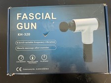 NEW in box Fascial Gun Massage Gun/6 frequency/high intensity/4 head options NEW
