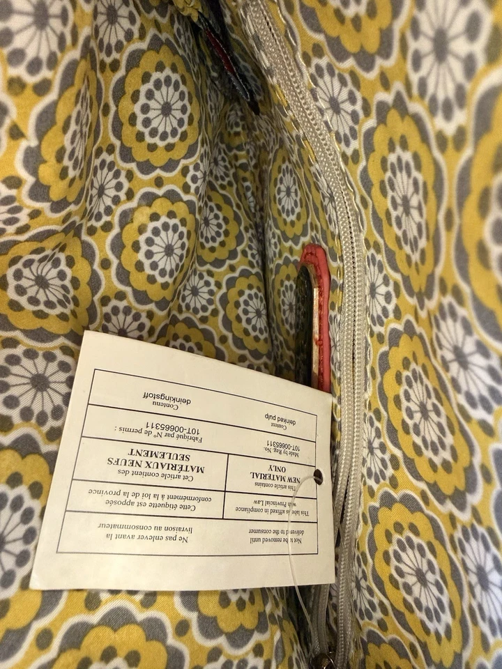 Cartera sin asas plegable de cuero sintético tejido rojo coral - Nueva con etiquetas Foto 3 de 3