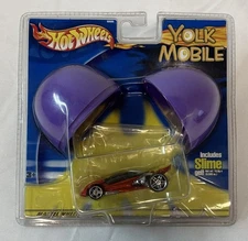 2002 Hot Wheels YOLK MOBILE ~ red Open Road-Ster, purple egg