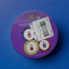 NEW! World Market Russian Nesting Doll Ceramic Plate set Lot of 4