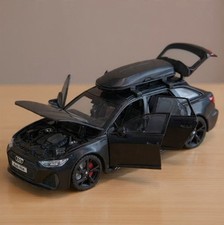 1:32 Audi RS6 Diecast Model Car with Sound & Light Pull Back Toy Opening Doors