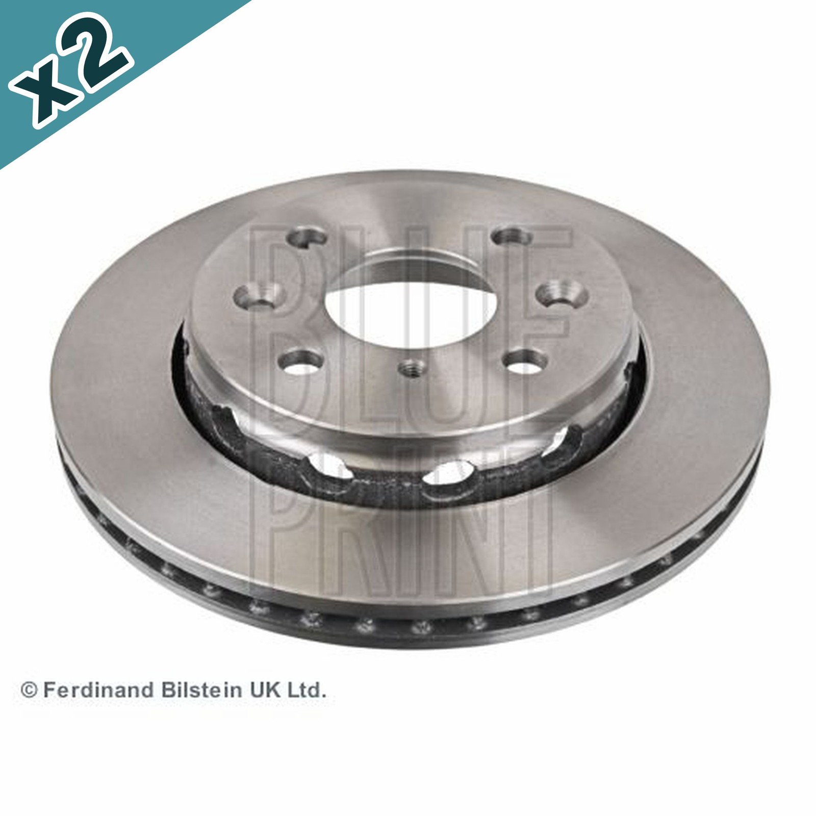 Blueprint ADG04342 Brake Disc Front Coated 242mm Diameter Fits Kia Mentor Shuma