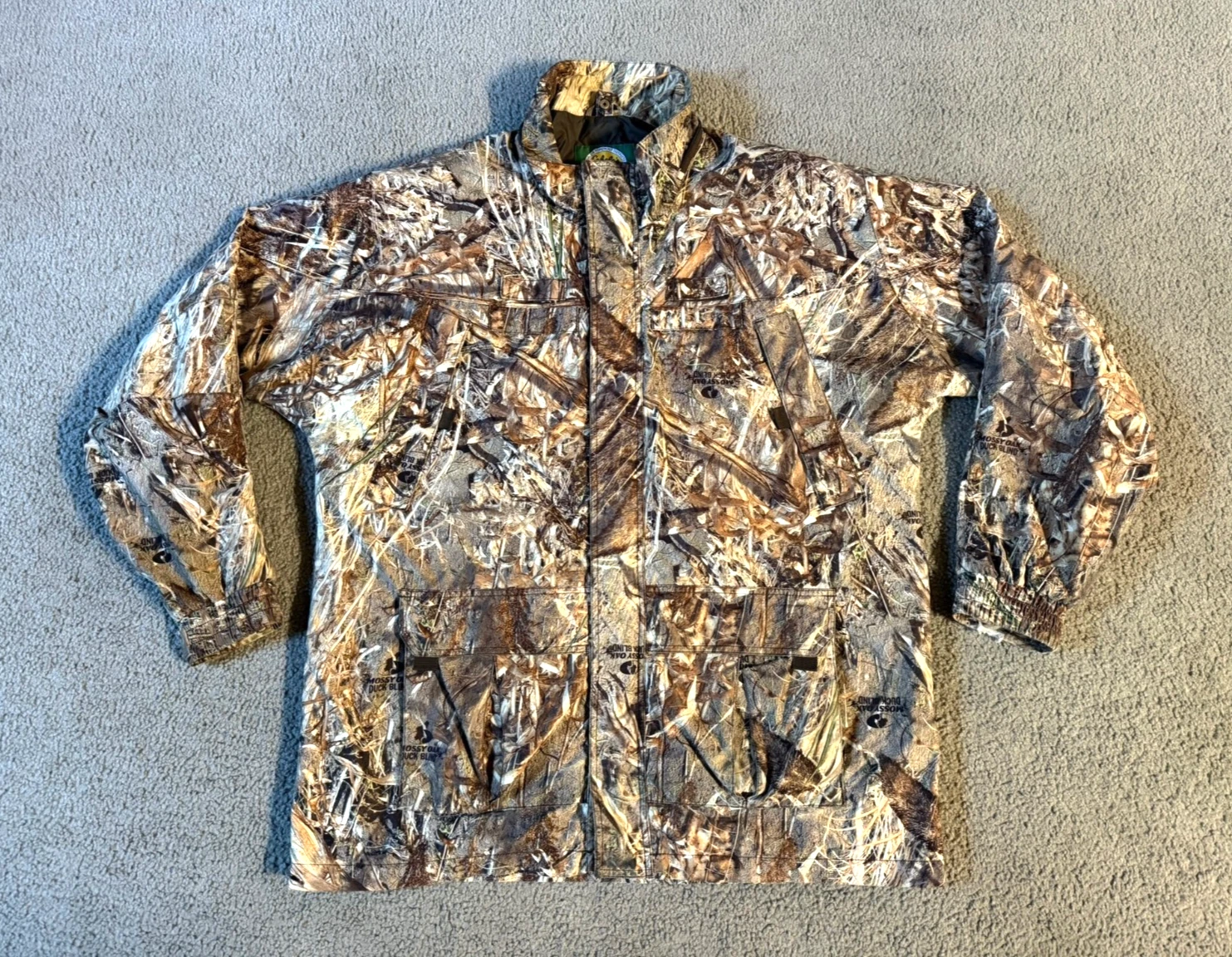 Cabela's Dry-Plus Men's Mossy Oak Duck Blind Camouflage Jacket - Size Large Tall