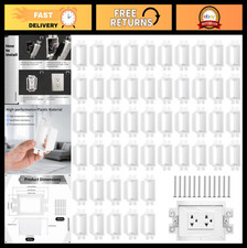 50 Pcs Electrical Box Extenders with Screws, 1-Gang Outlet  Switch Accessories,