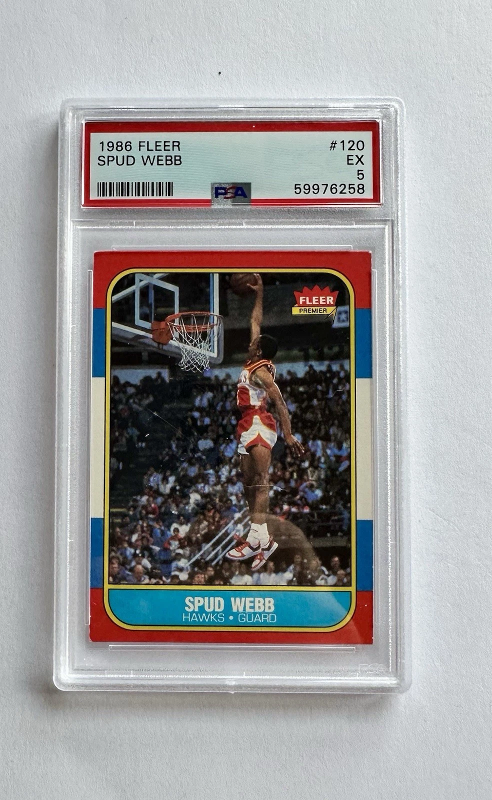 Spud Webb trading card