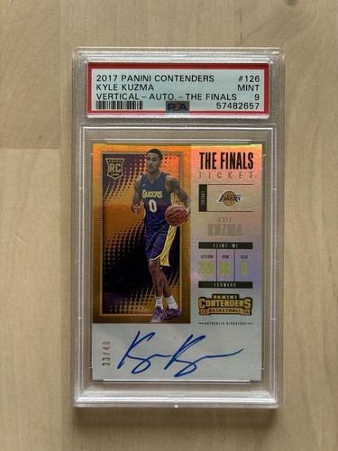 Kyle Kuzma [Vertical Autograph] #126 2017 Panini Contenders card