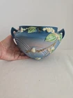 Vtg 1940's Roseville Pottery Snowberry Blue Berries Leaves Hanging Basket IHB-5