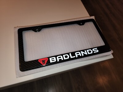 Bronco Badlands Carbon Fiber License Plate Frame 100% Carbon Fiber 