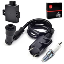 Ignition Coil Spark Plug CDI For Kawasaki Bayou 220 KLF220A , Bayou 250 KLF250A