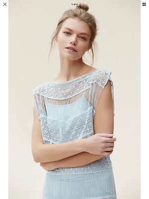 white christmas dresses Chain Reaction Crochet Fringe Maxi Dress main image 1