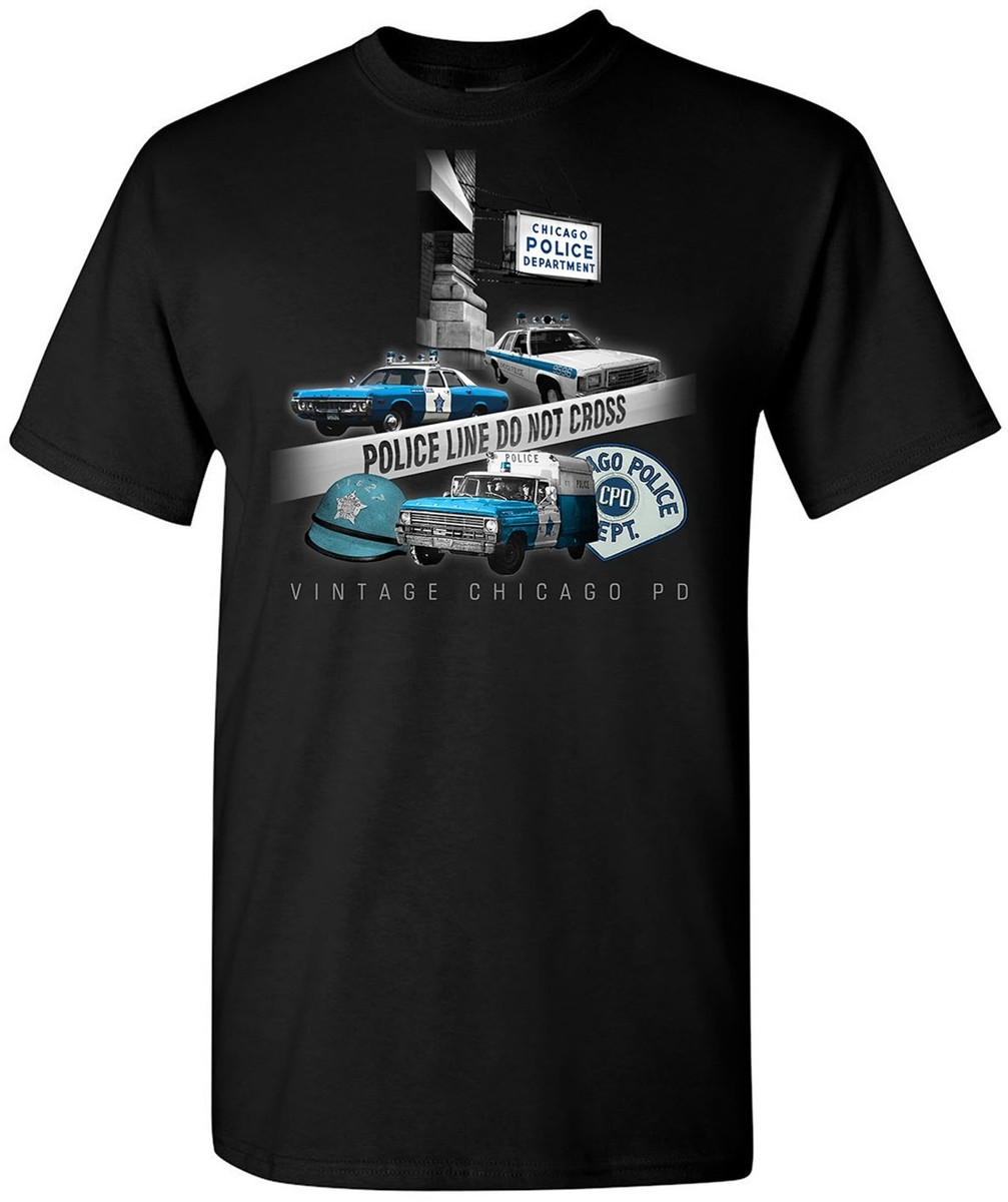 Chicago CPD Vintage Print T-shirt | eBay