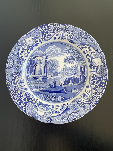 Spode England Blue Italian Blue & White C 1816 Salad Plate 7.5” EUC