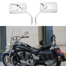 10mm Motorcycle RearView Side Mirrors For Honda Shadow 750 1100 VTX 1300 1800