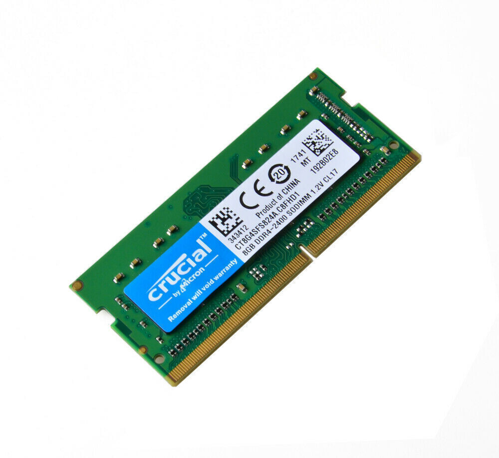 Mémoire RAM Crucial DDR4 SO-DIMM Pour Portable - Lot De 2 Barrettes, 4Go/8Go/16Go, 2133-3200 MHz, Garantie à Vie
