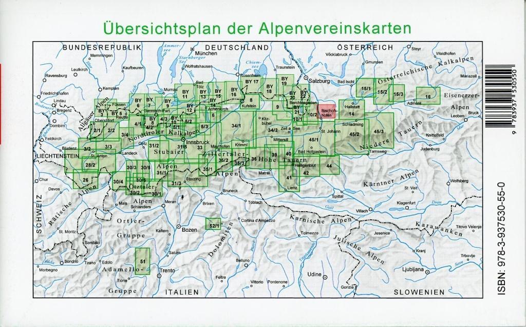 Thumbnail - Dav Alpenvereinskarte 13 Tennengebirge 1 : 25 000 | Alpenverein |