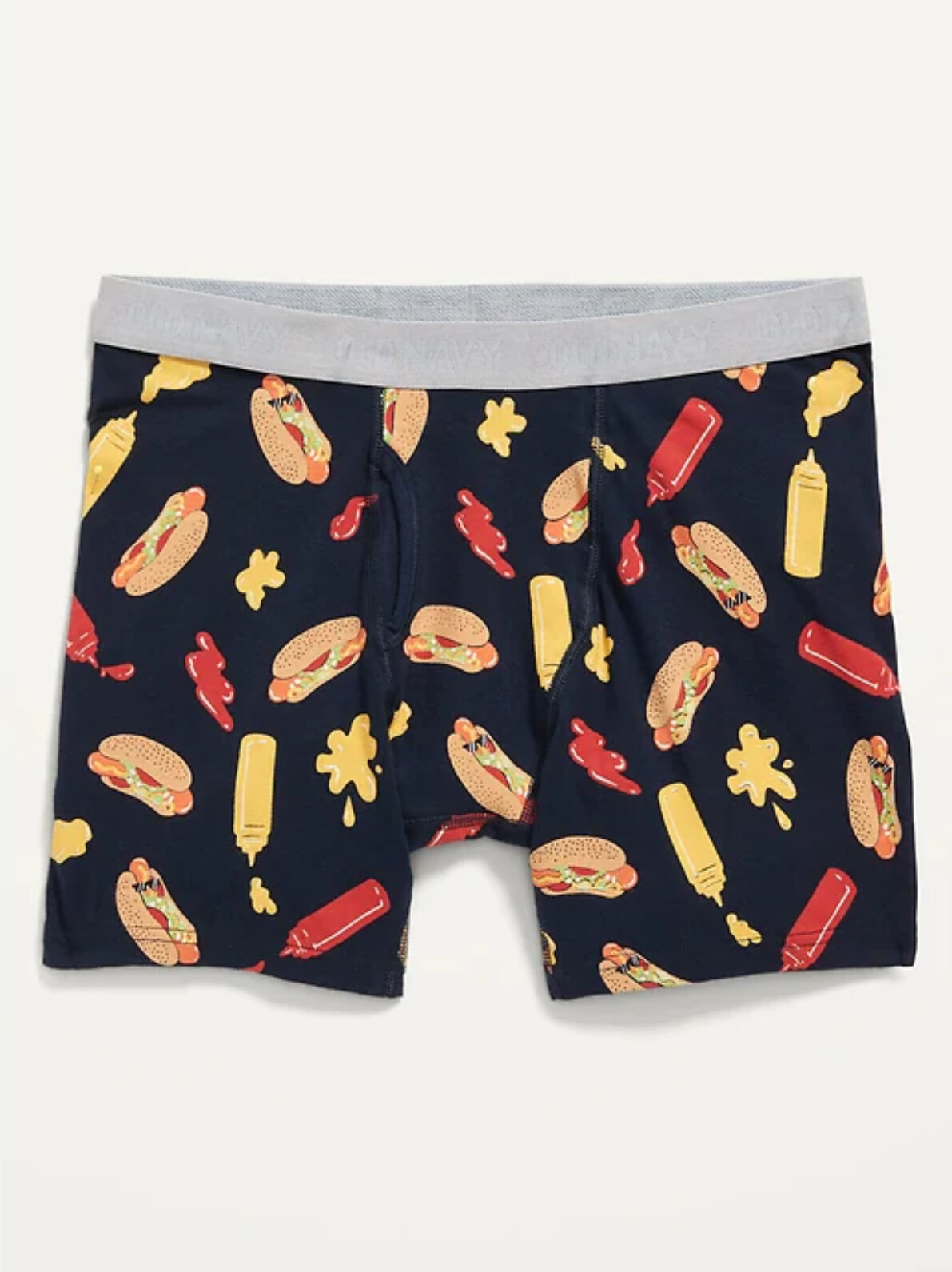 Old Navy Men’s SoftWashed BuiltIn Flex BoxerBriefs Hot Dogs 6” Ins