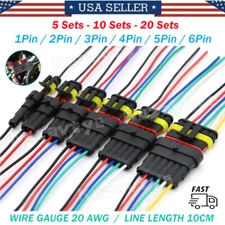 5/10 Sets Car Automotive Waterproof Electrical Wire Connector Plug 2/3/4/5/6 Pin