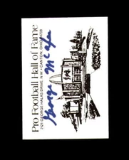 George McAfee Signed Hall of Fame Card Chicago Bears Autograph