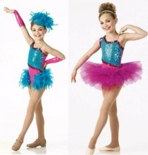 Simply Irresistible Child Medium Dance Costume 4pc Leotard Tutu Bustle Hat