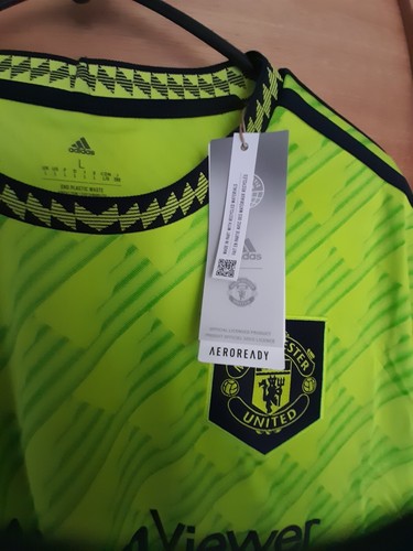 MANCHESTER UNITED 3RD SHIRT,2022/23,LARGE,OFFICIAL ADIDAS,BNWT - Picture 2 of 6