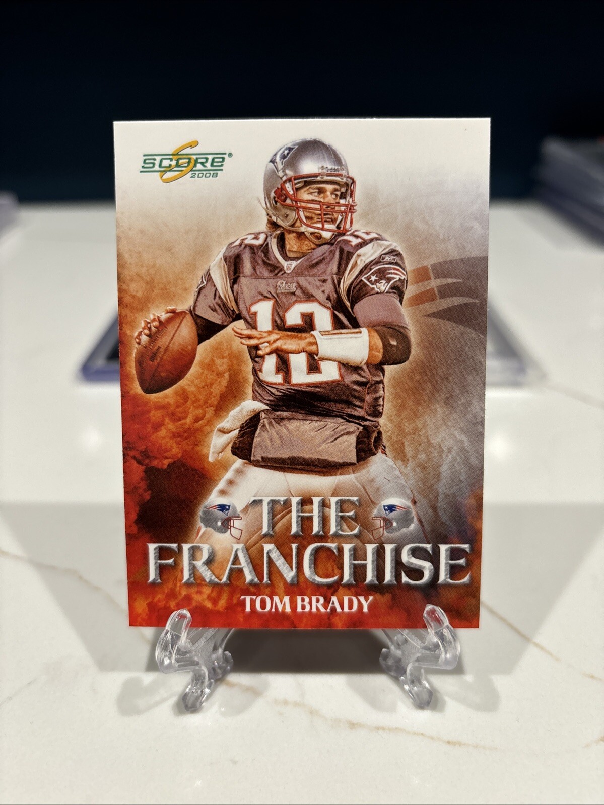 Tom Brady 2008 SCORE FRANCHISE INSERT F-2 INVEST GOAT HOF MVP TB12 7XSB PATRIOTS