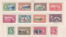 (F197-59) 1953 Trinidad & Tobago set of 12stamps QEII 1c to $4.80 MH (BI) (BL09)