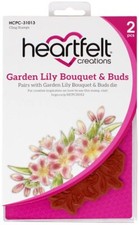Heartfelt Creations Garden Lily Bouquet  Buds Cling Stamp Set Floral Designs